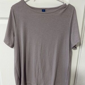 Old Navy Ribbed Short Sleeve Top - Light Purple
